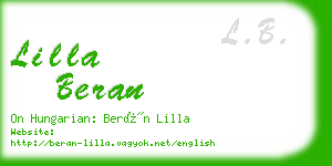 lilla beran business card